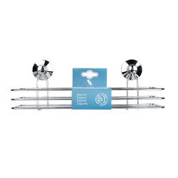 SUPORTE DE DUCHE AÇO RECTANGULAR COM VENTOSA