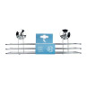 SUPPORT DE DOUCHE ACIER 2 RECT BAS VENTOUSE