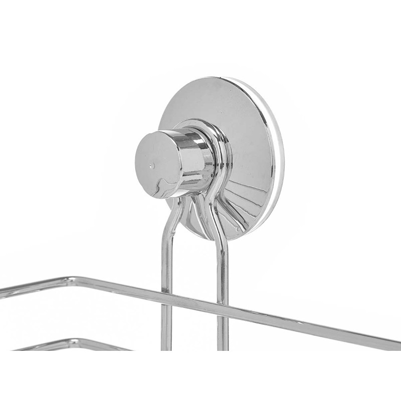 SOPORTE DUCHA ACERO RECTANGULAR BAJO VENTOSA