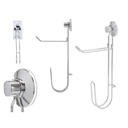 PORTE-ROLL EN ACIER DOUBLE VENTOUSE