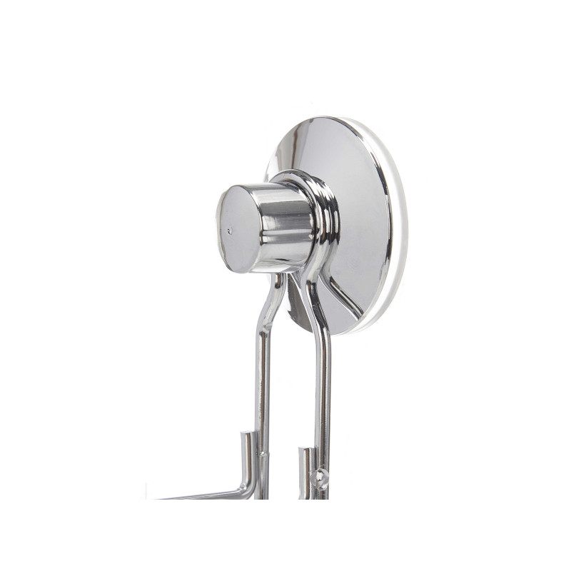 DOUBLE STEEL ROLL HOLDER WITH SUCTION PAD