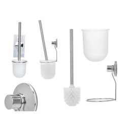 STEEL TOILET BRUSH WALL SUPPORT SUCTION PAD