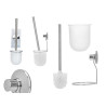 STEEL TOILET BRUSH WALL SUPPORT SUCTION PAD
