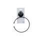 METAL TOWEL RACK MATT BLACK SINGLE SUCTION PAD