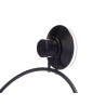 METAL TOWEL RACK MATT BLACK SINGLE SUCTION PAD