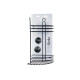 METAL SHOWER CORNER MATT BLACK 2 TIER SUCTION PAD 