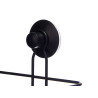 SUP DOUCHE MÉTAL ANGLE NOIR MAT 2 NIVEAUX VENTOUSE