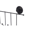 PERCHA METAL NEGRO MATE 6 GANCHOS VENTOSA