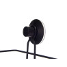 SUPPORT DOUCHE MÉTAL NOIR RECTANG BASSE  VENTOUSE