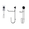 DOUBLE METAL ROLL HOLDER MATT BLACK SUCTION PAD 