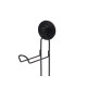 PORTE-ROULEAU TOILETTE MÉTAL NOIR MAT DBL VENTOUSE