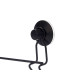 SUPORTE PARA TOALHAS METAL PRETO BARRA DUPLA