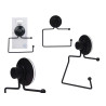 METAL ROLL HOLDER MATT BLACK SUCTION PAD 