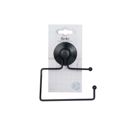 METAL ROLL HOLDER MATT BLACK SUCTION PAD 