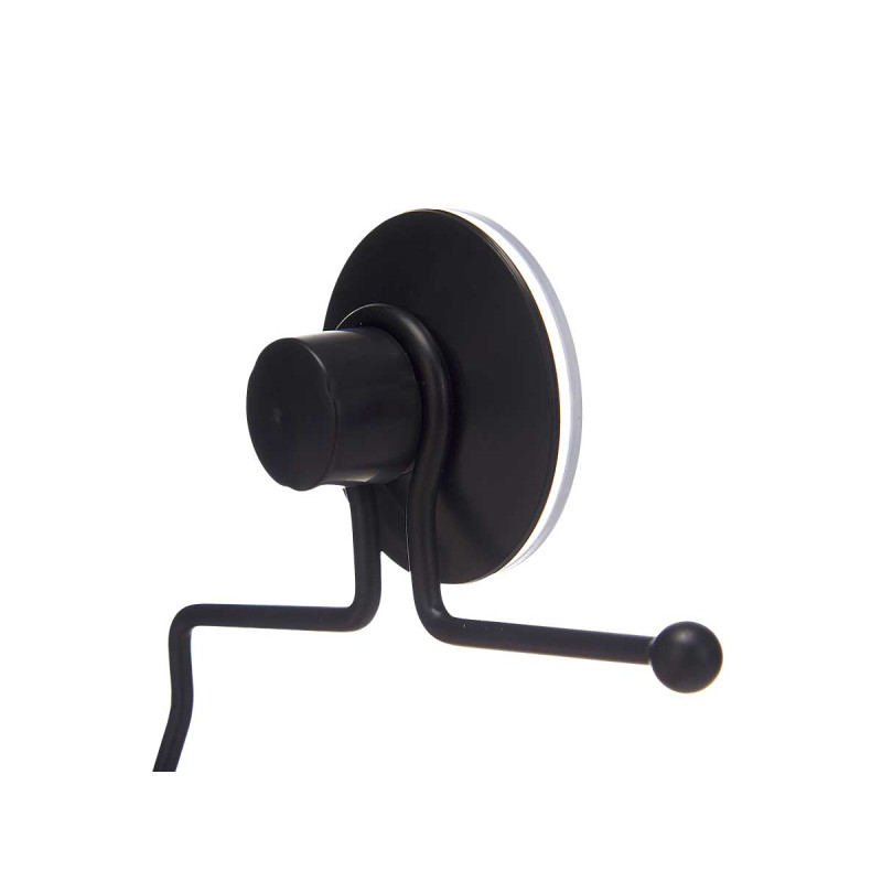 PORTE-ROULEAU TOILETTE MÉTAL NOIR MAT VENTOUSE