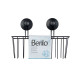 SOPORTE PARED RECTANGULAR METAL NEGRO VENTOSA