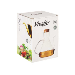 HUILIER EN BOROSILIC AVEC COUVERCL EN LIÈGE 1000ML
