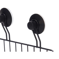 RECTANGULAR METAL WALL SUPPORT BLACK SUCTION PAD