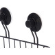SOPORTE PARED RECTANGULAR METAL NEGRO VENTOSA
