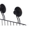 SUPPORTO PARETE RETTANGOLARE METALL NERO VENTOSA