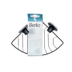 SUPPORTO PARETE ANGOLARE METAL NERO OPACO VENTOSA