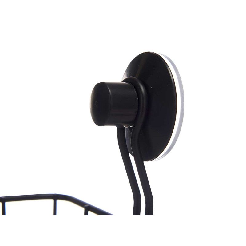 CORNER METAL WALL SUPPORT MATT BLACK SUCTION PAD