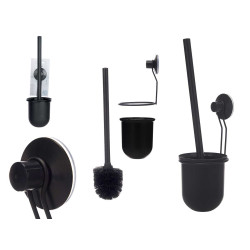 SUPORTE DE PAREDE METAL PRETO COM VENTOSA