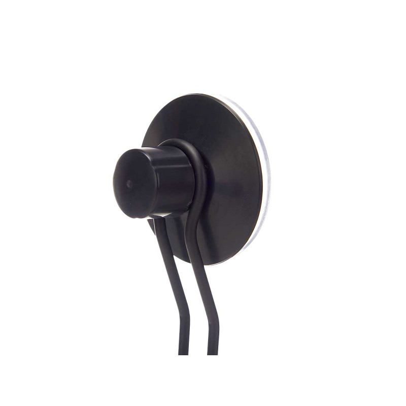 SUPORTE DE PAREDE METAL PRETO COM VENTOSA