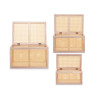 SET 3 RATTAN TRUNKS