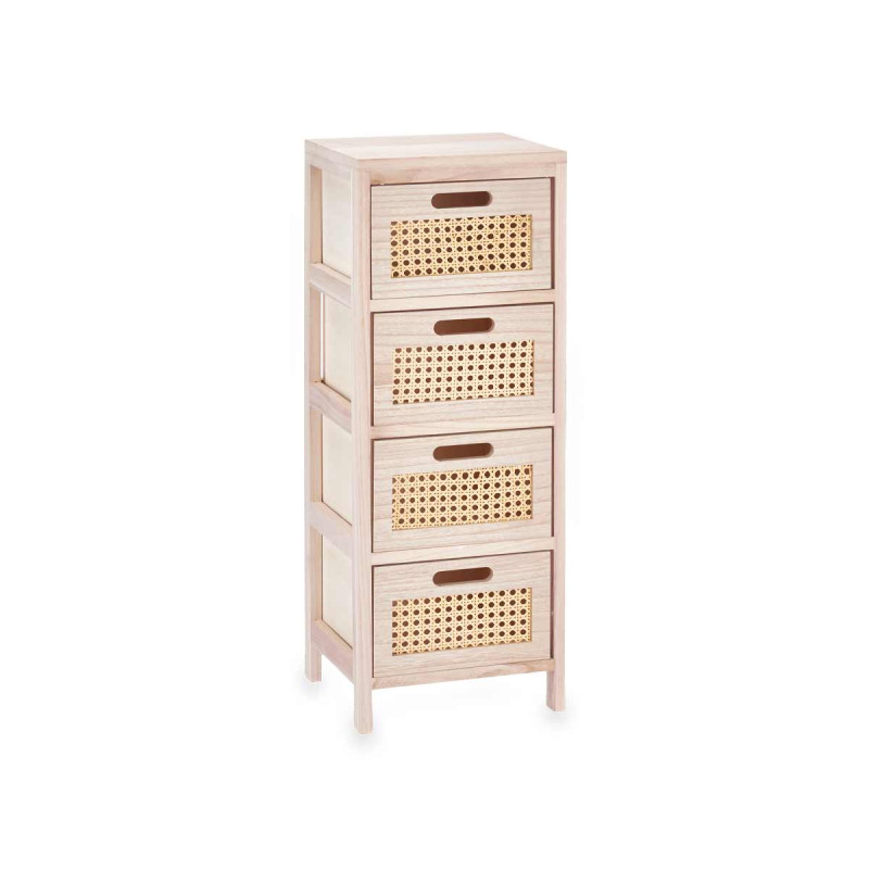 CASSETTIERA IN RATTAN 4 CASSETTI