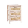 RATTAN CHEST OF 3 DRAWERS WIDE