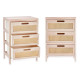 CASSETTIERA IN RATTAN A 3 CASSETTI LARGA
