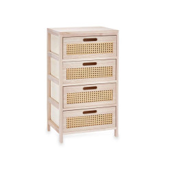 COMMODE EN ROTIN 4 TIROIRS LARGE