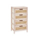 CASSETTIERA IN RATTAN A 4 CASSETTI LARGA