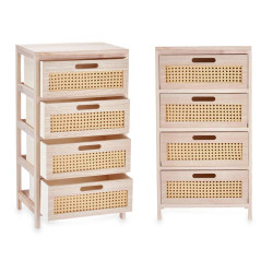COMMODE EN ROTIN 4 TIROIRS LARGE