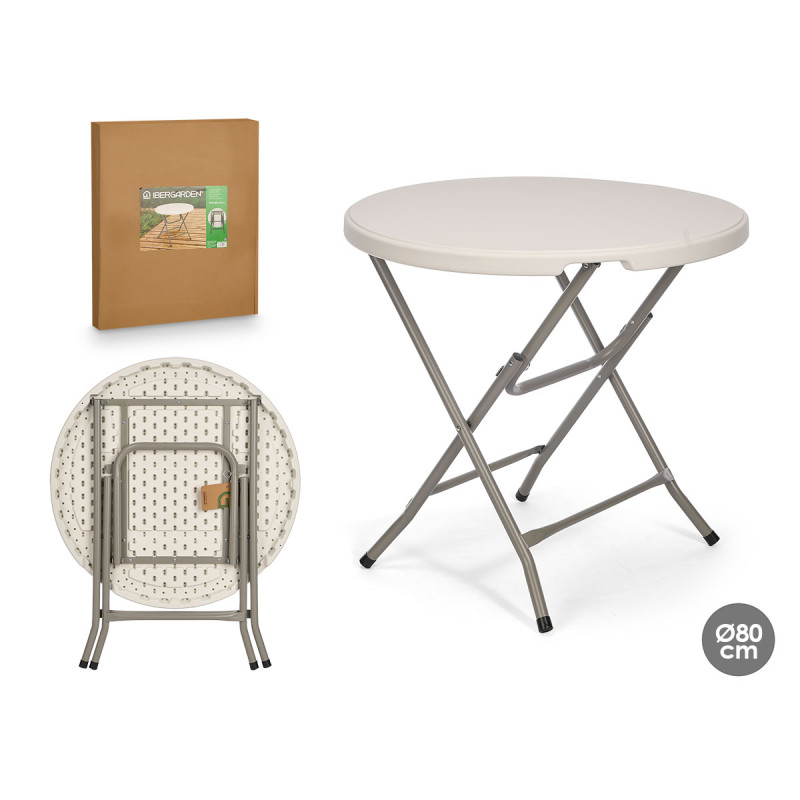 ROUND FOLDING TABLE 80CM DIAM