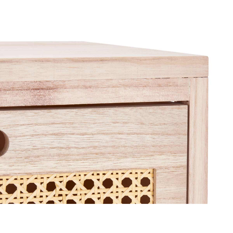 RATTAN CHEST OF 4 DRAWERS WIDE