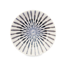 PORCELAIN SOUP PLATE 21CM BLUE STRIPE