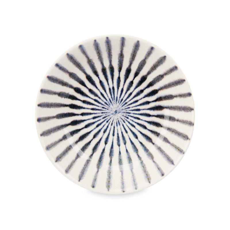PORCELAIN SOUP PLATE 21CM BLUE STRIPE