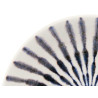 ASSIETTE CREUSE PORCELAINE 21CM RAYURE BLEUE