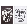 TABLEAU VISAGE BLANC NOIR  TOILE ASSORT 2