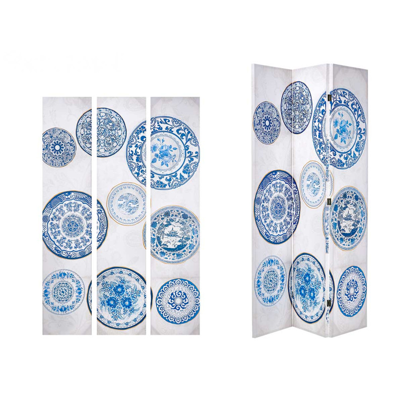  3 PANEL FOLDING SCREEN PLATE VASE