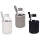GARRAFA VIDRO NEOPRENE 600ML 3 PZS SORT COR OSC 