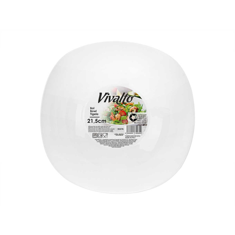 SQUARE BOWL OPAL  21,5X21,5CM
