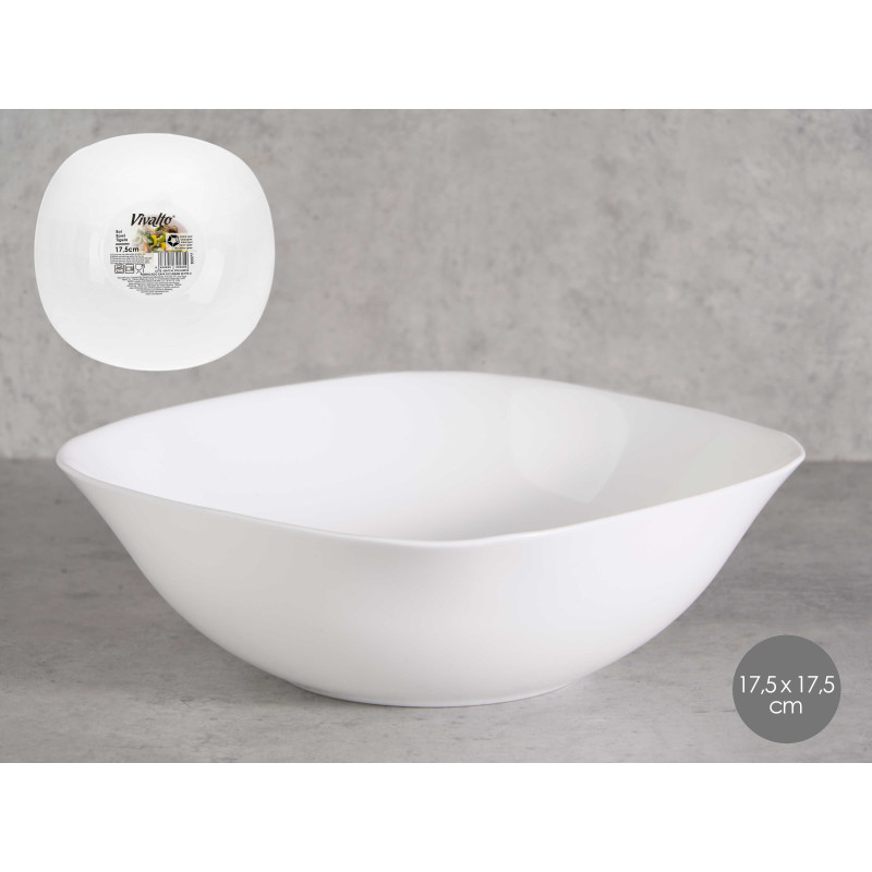 TAÇA QUADRADA OPAL 17,5X17,5CM