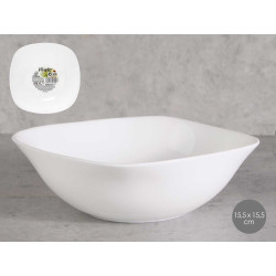 SQUARE BOWL OPAL  15,5X15,5CM