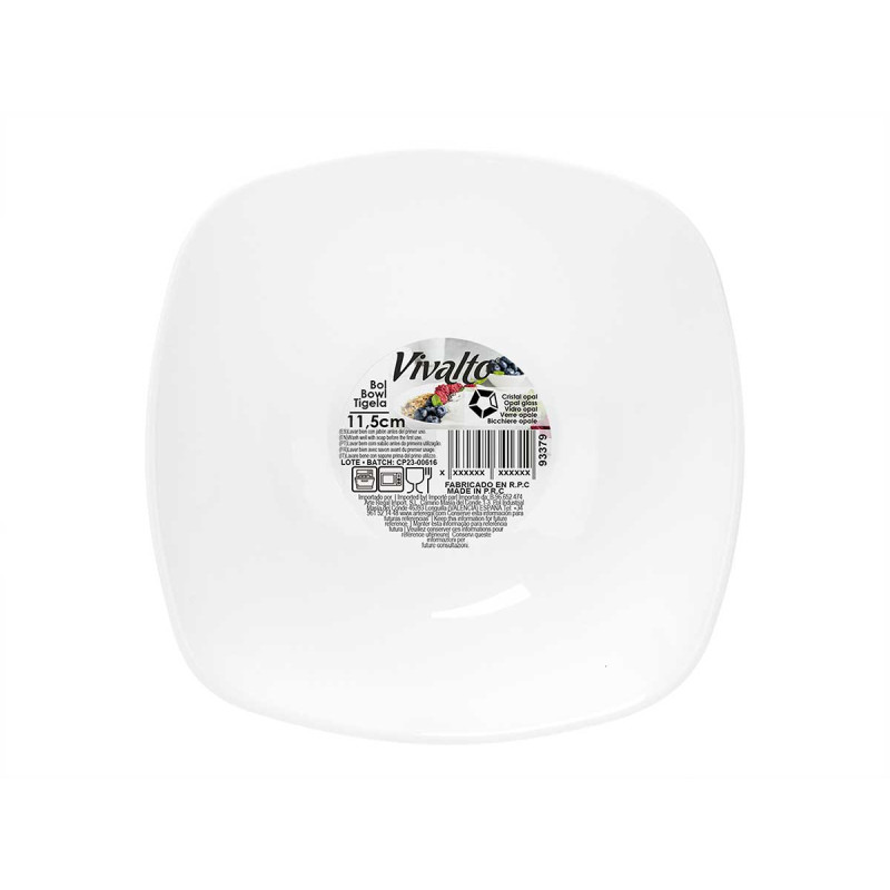 SQUARE BOWL OPAL  11,5X11,5CM