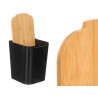 POUBELLE  COUVERCLE  BAMBOU NOIR
