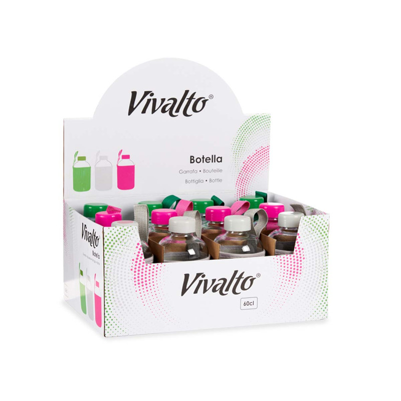BOUTEILLE VERRE NEOPRENE 600ML 3PCS SET COUL VIVES