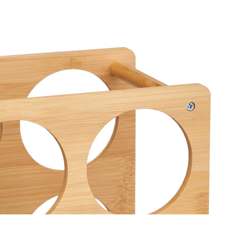 BAMBOO BOTTLE RACK 6 BOTTLES